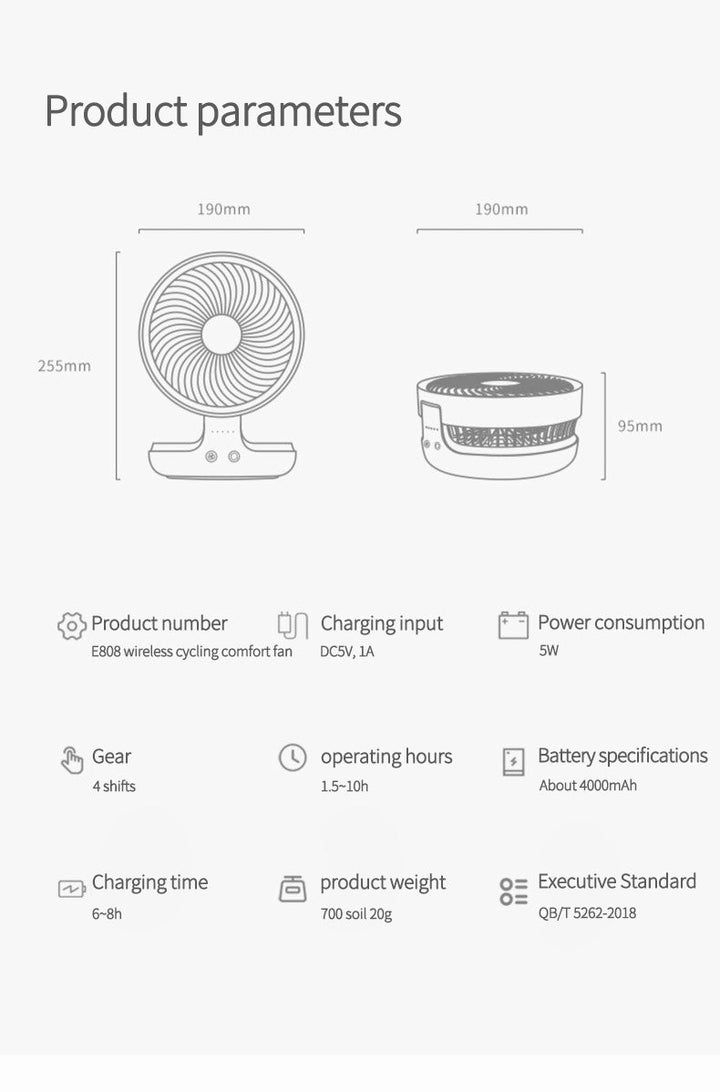 PortaStornfielde Wireless FoldaStornfielde Fan Night Lamp | Stornfield