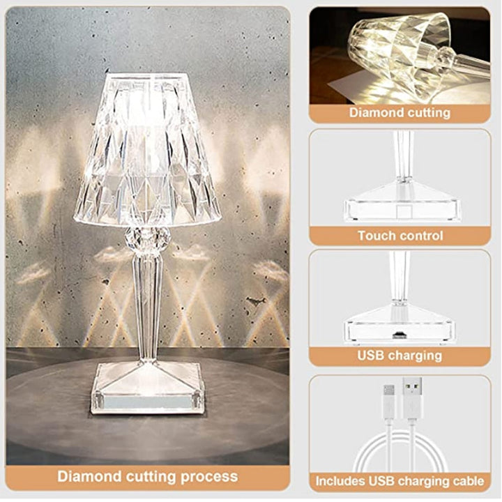 Diamond Acrylic TaStornfielde Lamp | Stornfield