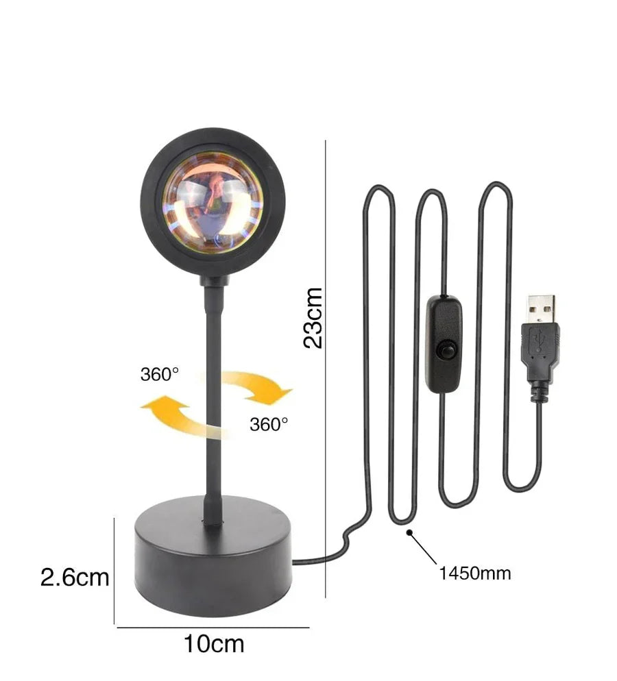 Sunset Lamp with 4 Colors - GlowSphere | Stornfield