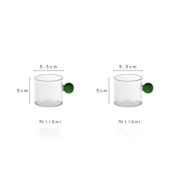 Globe Handle Glass Espresso Cup | Stornfield