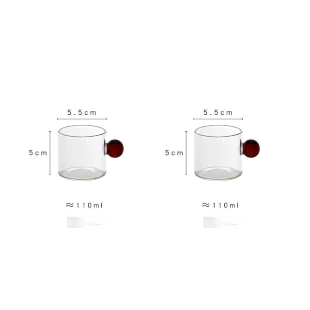 Globe Handle Glass Espresso Cup | Stornfield