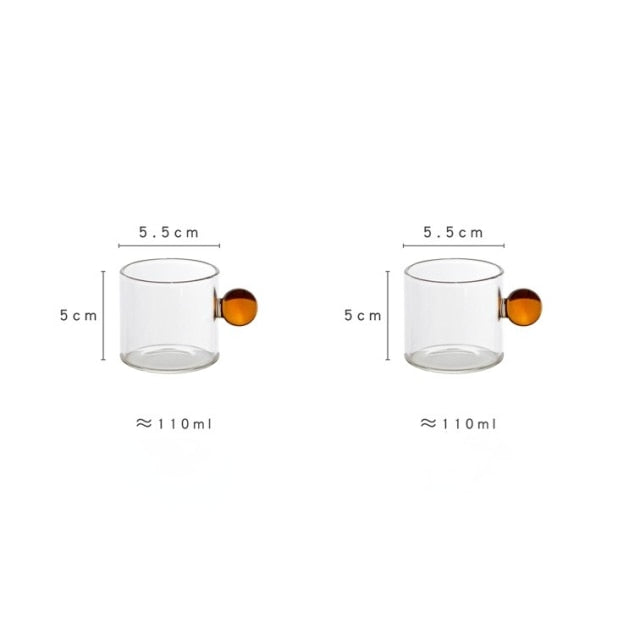 Globe Handle Glass Espresso Cup | Stornfield