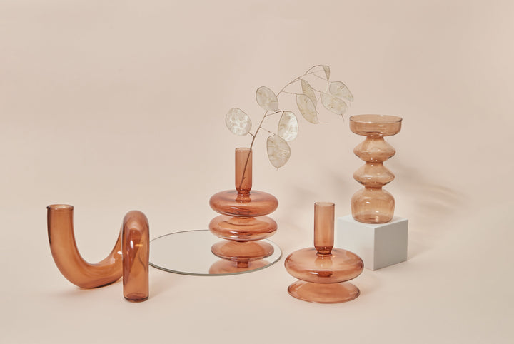 Modern Glass Chandelier - Brown | Stornfield