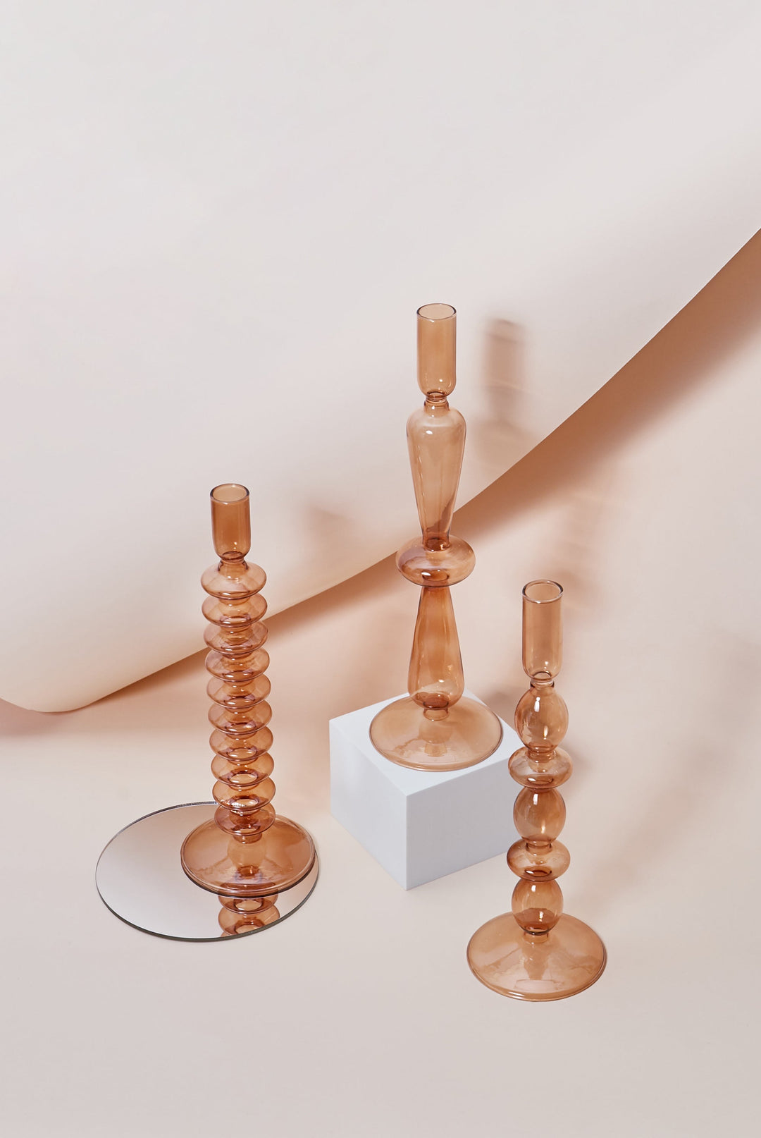 Modern Glass Chandelier - Brown | Stornfield