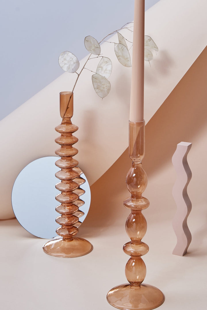 Modern Glass Chandelier - Brown | Stornfield