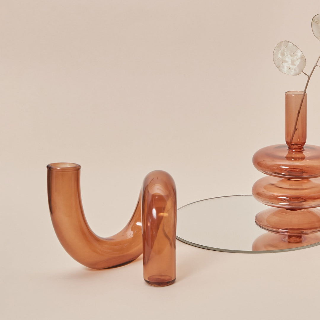 Modern Glass Chandelier - Brown | Stornfield