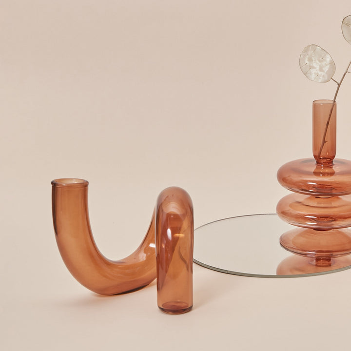 Modern Glass Chandelier - Brown | Stornfield