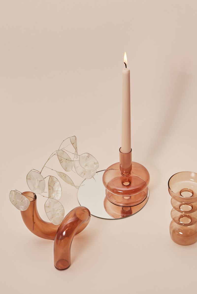 Modern Glass Chandelier - Brown | Stornfield