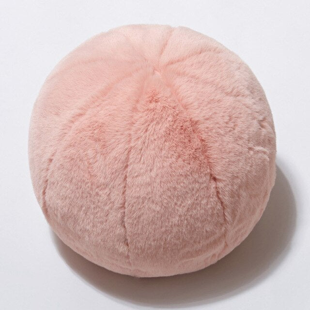 Round short-pile fur cushion | Stornfield