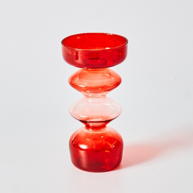Stornfield | Cherry Red Glass Candle Holders and Vases