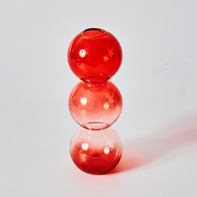 Stornfield | Cherry Red Glass Candle Holders and Vases