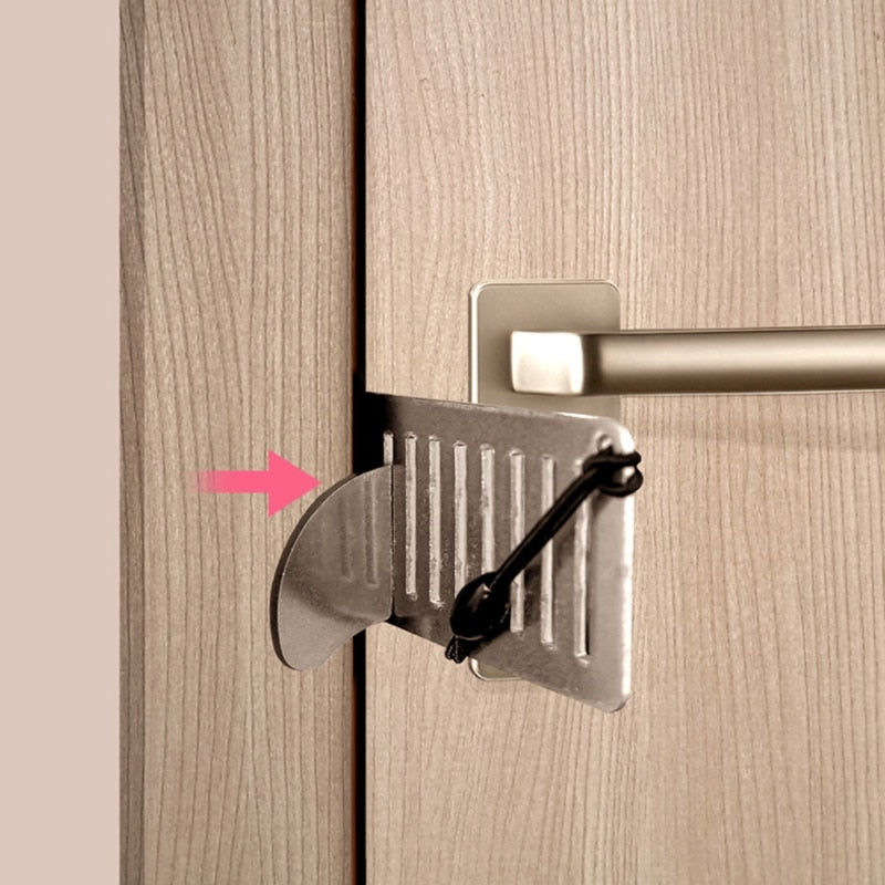 Stainless Steel Anti-theft Door Stopper Lock | Stornfield