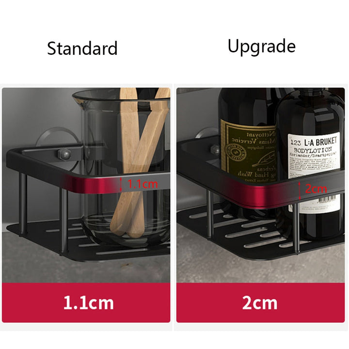 Stornfield | Metal Suction Cup Bathroom Shelves