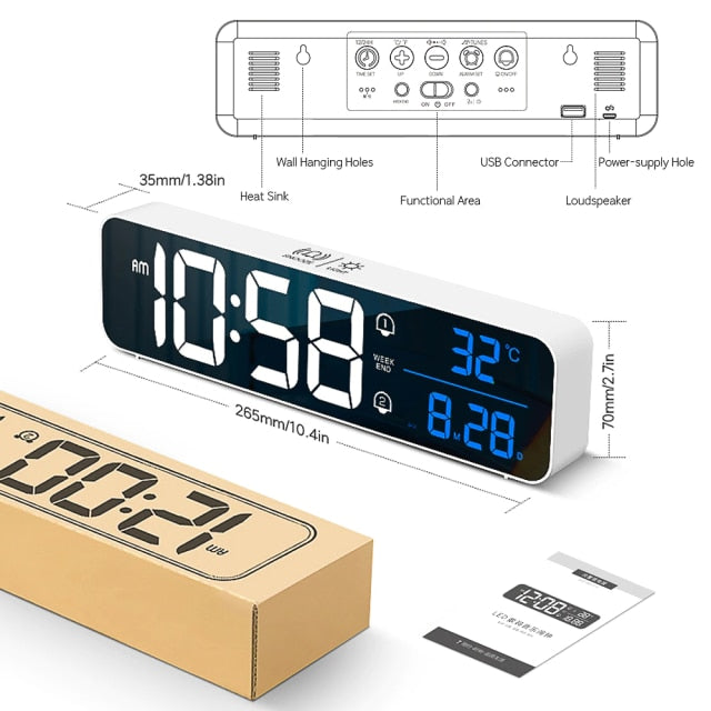 Smart Digital LED Music Alarm Temperature Clock | Stornfield