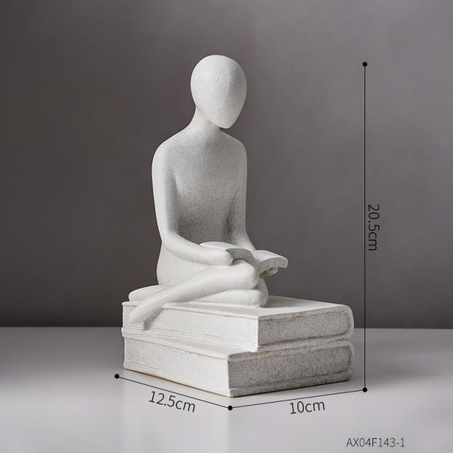 Nordic Abstract Thinker Resin Statue Sculpture | Stornfield