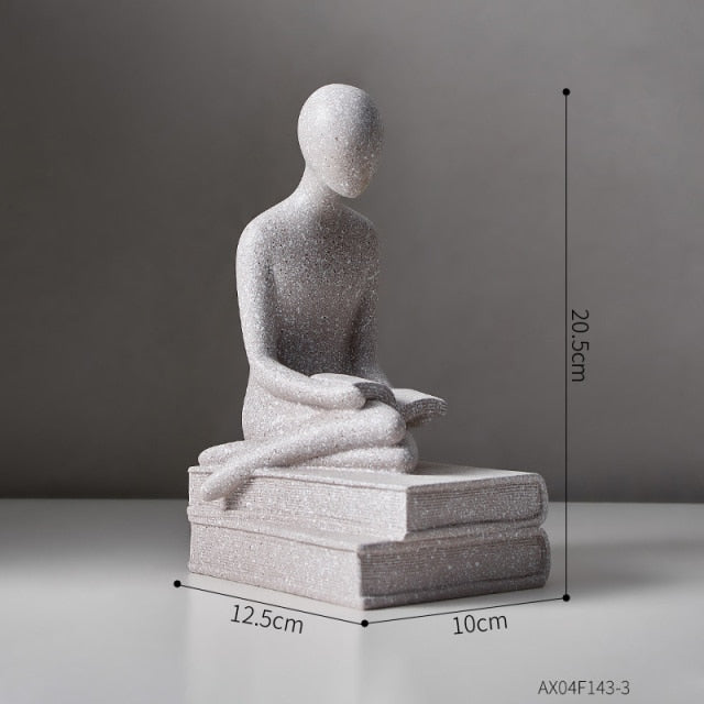 Nordic Abstract Thinker Resin Statue Sculpture | Stornfield