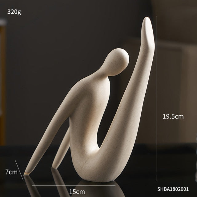 Nordic Abstract Thinker Resin Statue Sculpture | Stornfield
