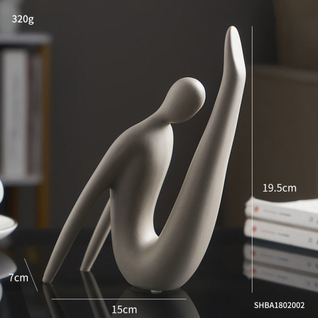 Nordic Abstract Thinker Resin Statue Sculpture | Stornfield
