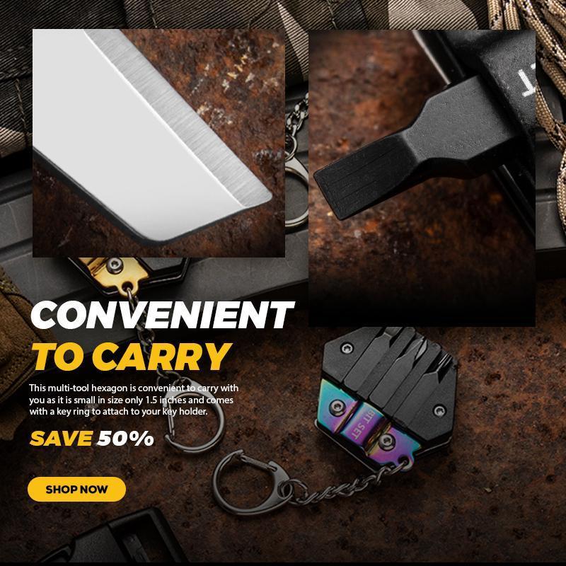 Multifunctional Hexagon Outdoor EDC Survival Tool | Stornfield