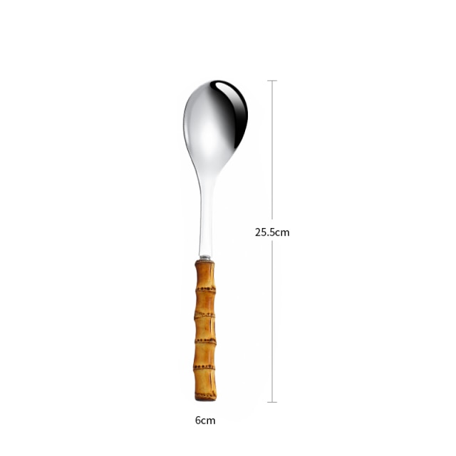 Stornfield | Bamboo Salad Serving Utensils Kitchen Accessories