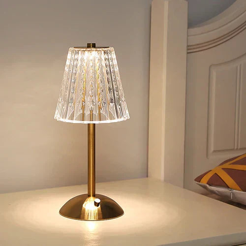 AuraLux - Luxury Gold Crystal TaStornfielde Lamp with Touch Control and DimmaStornfielde LED Lighting | Stornfield