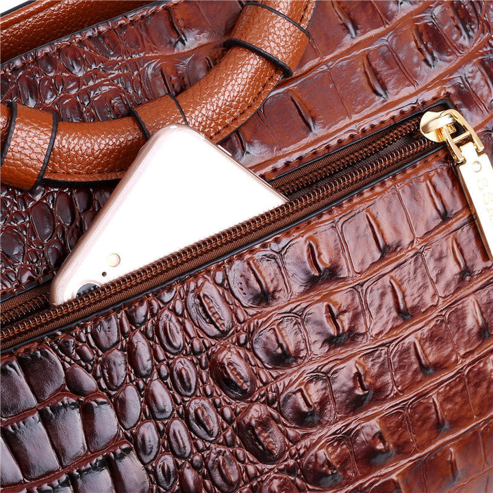 Stornfield | Crocodile Leather Bag – with hand-finished details