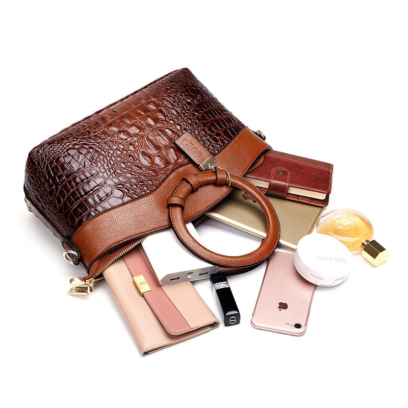 Stornfield | Crocodile Leather Bag – with hand-finished details