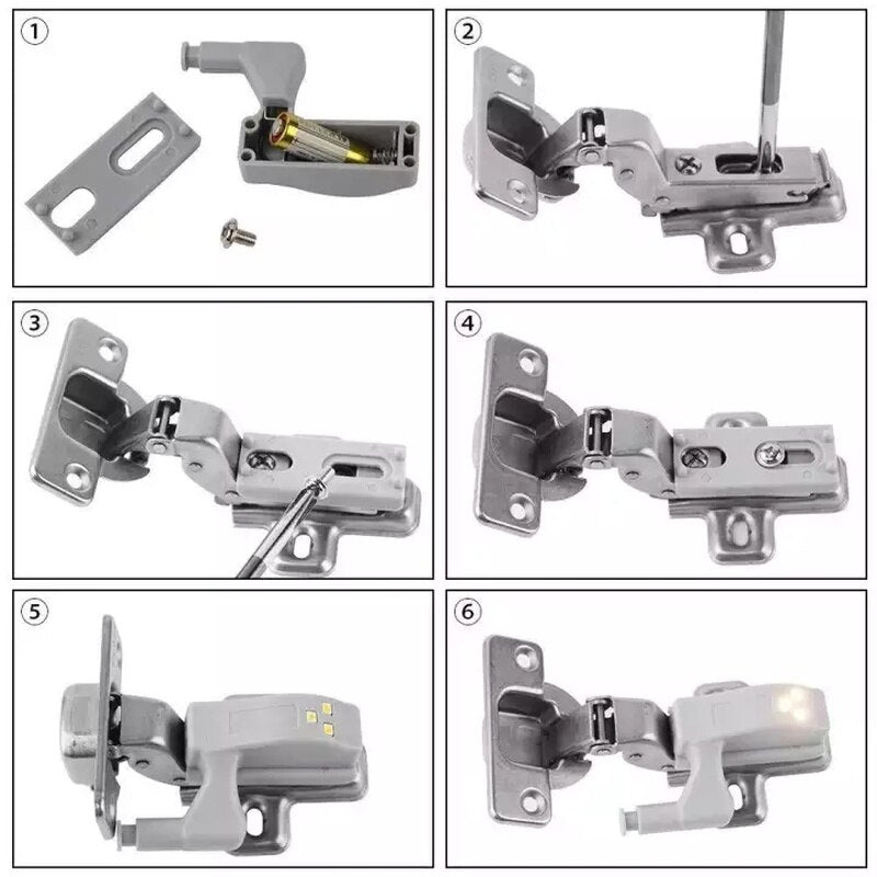 10pcs LED Sensor Hinge Wardrobe Lamp | Stornfield