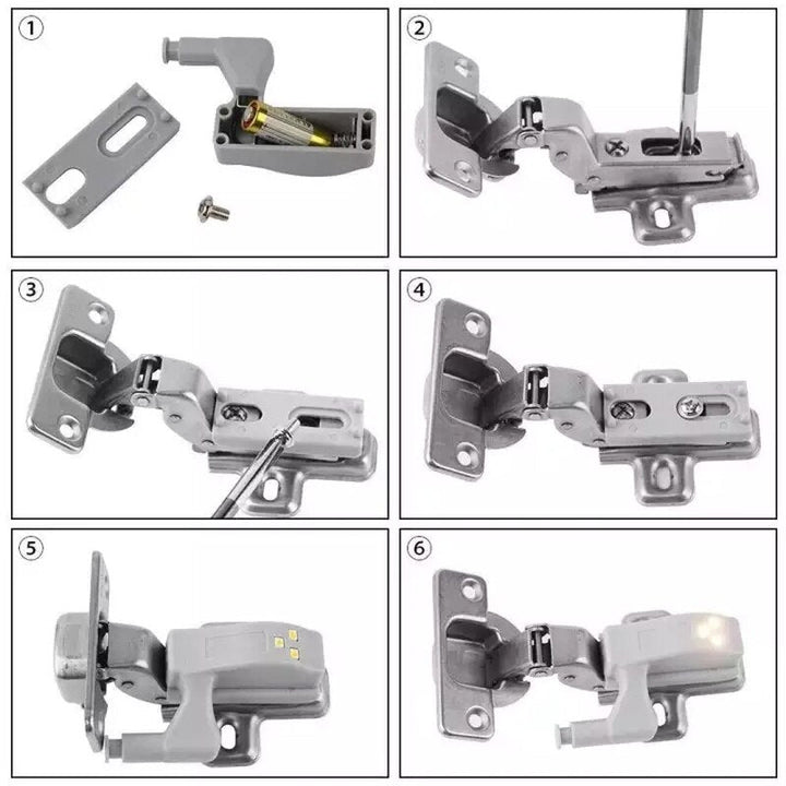10pcs LED Sensor Hinge Wardrobe Lamp | Stornfield