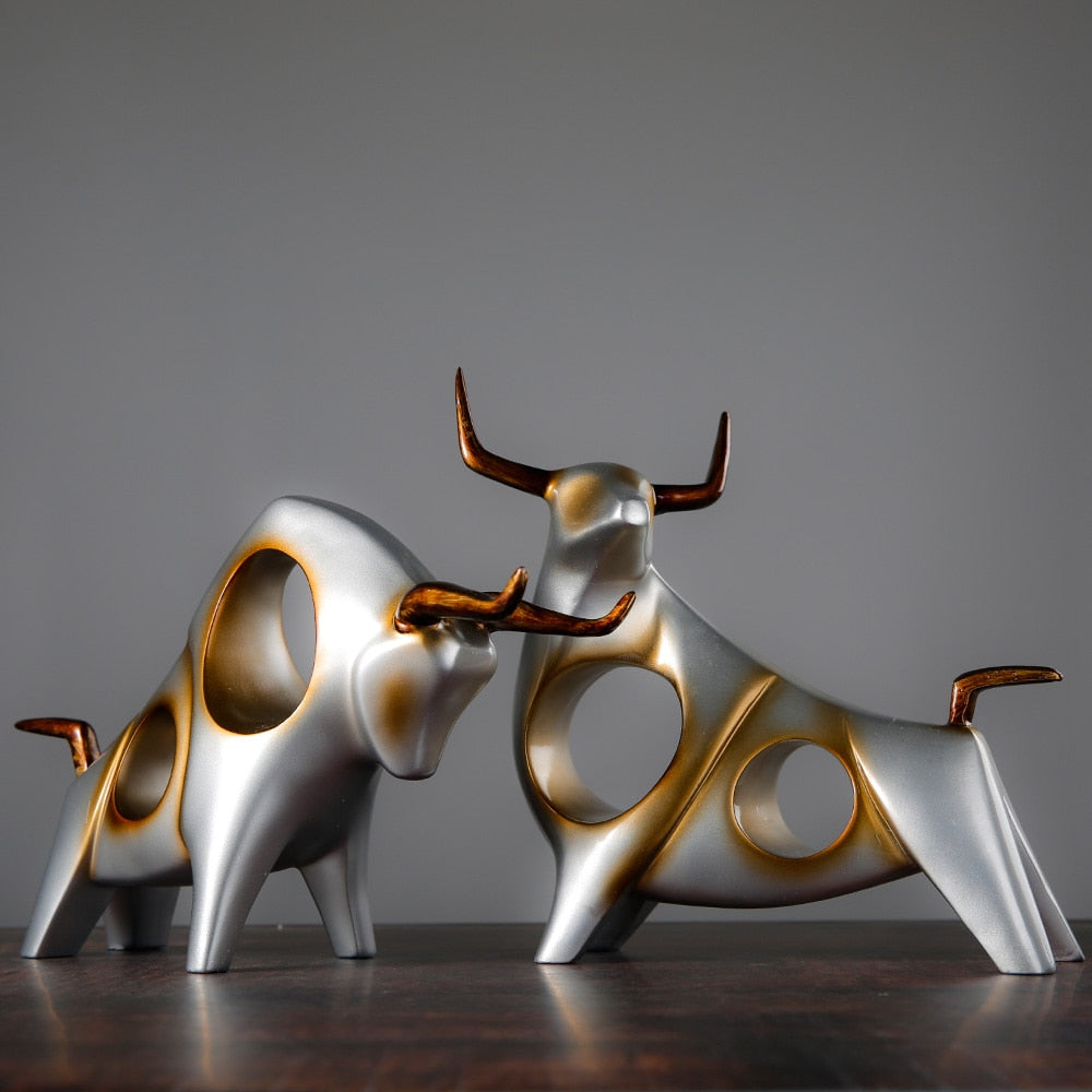 Nordic Style Bull Sculpture Home Decor | Stornfield