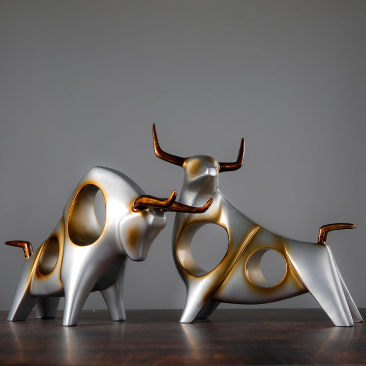 Nordic Style Bull Sculpture Home Decor | Stornfield