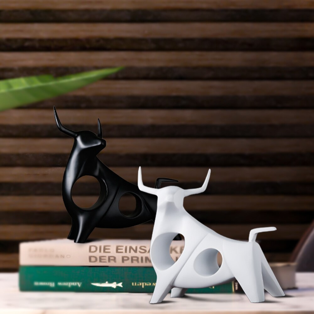 Nordic Style Bull Sculpture Home Decor | Stornfield