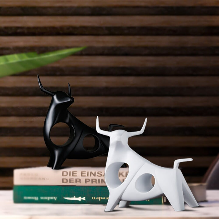 Nordic Style Bull Sculpture Home Decor | Stornfield