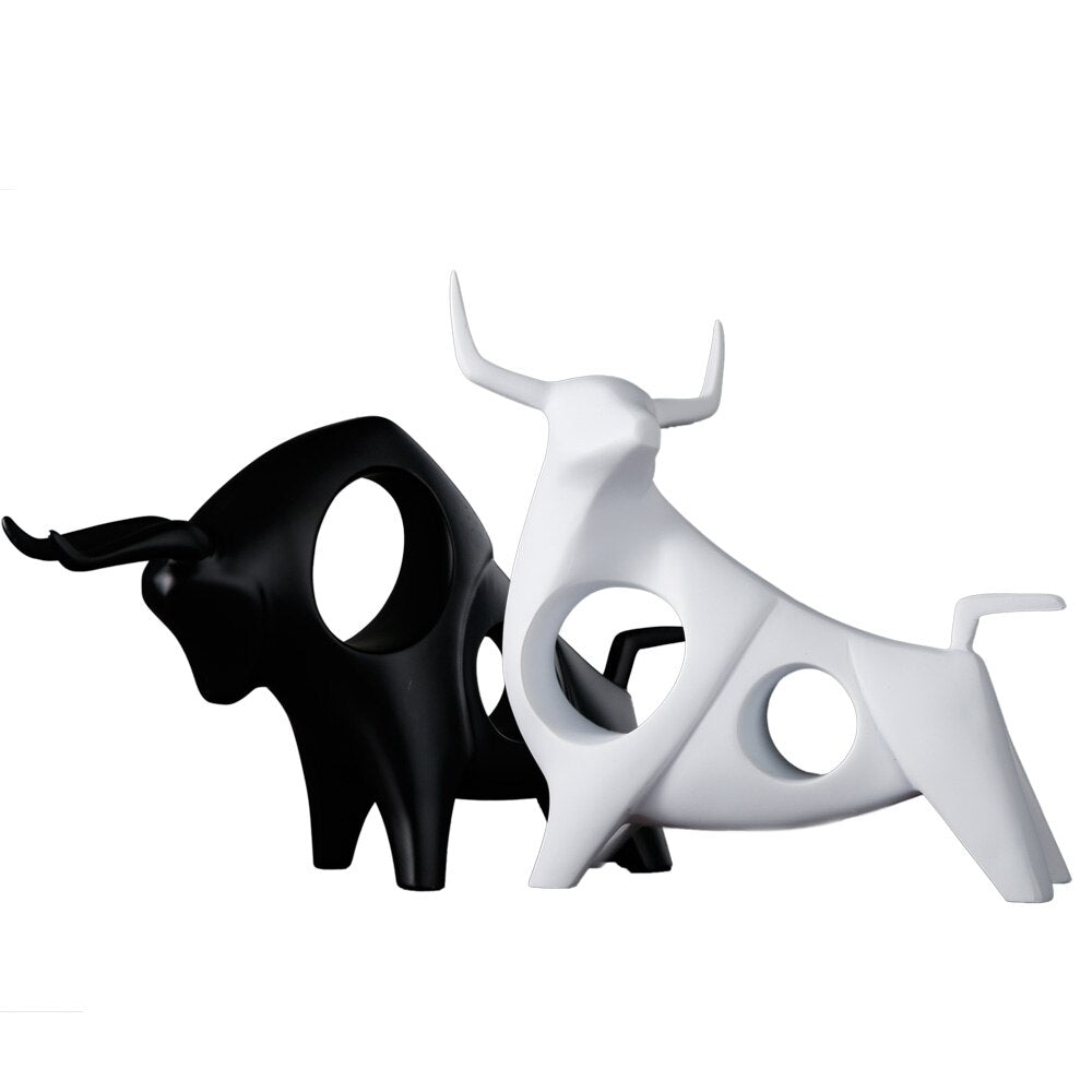 Nordic Style Bull Sculpture Home Decor | Stornfield