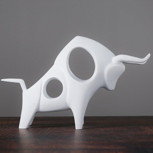 Nordic Style Bull Sculpture Home Decor | Stornfield