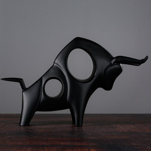 Nordic Style Bull Sculpture Home Decor | Stornfield