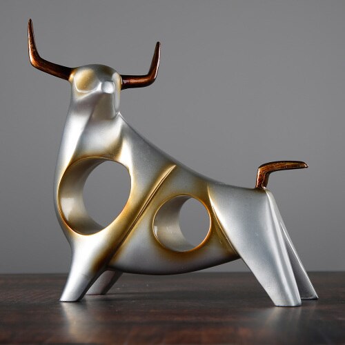 Nordic Style Bull Sculpture Home Decor | Stornfield