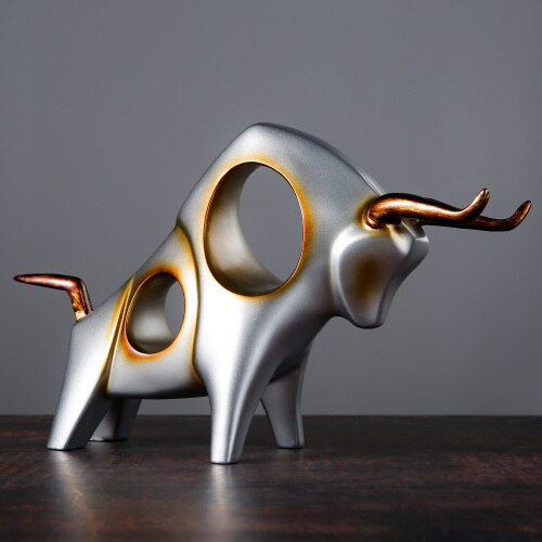 Nordic Style Bull Sculpture Home Decor | Stornfield
