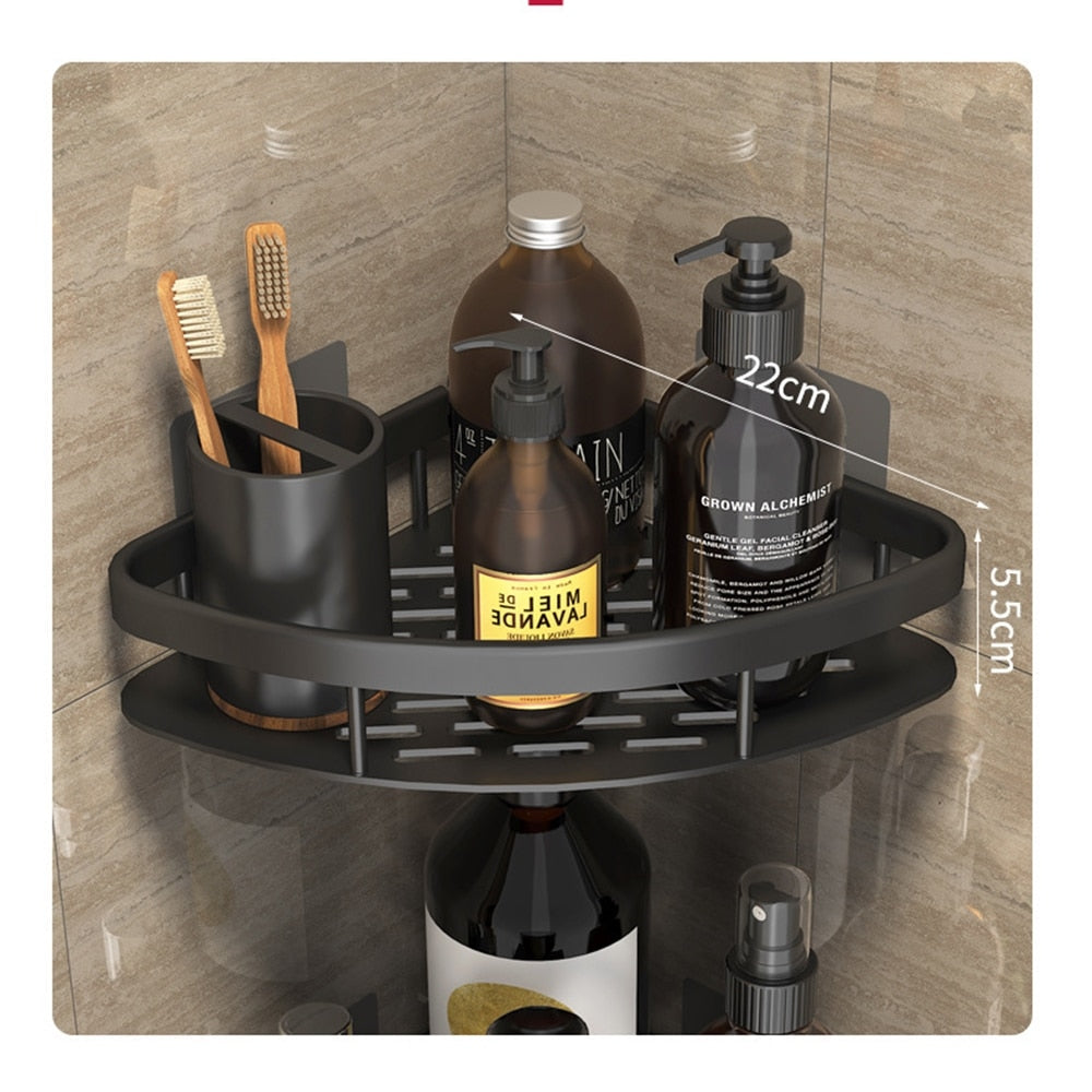 Stornfield | Metal Suction Cup Bathroom Shelves