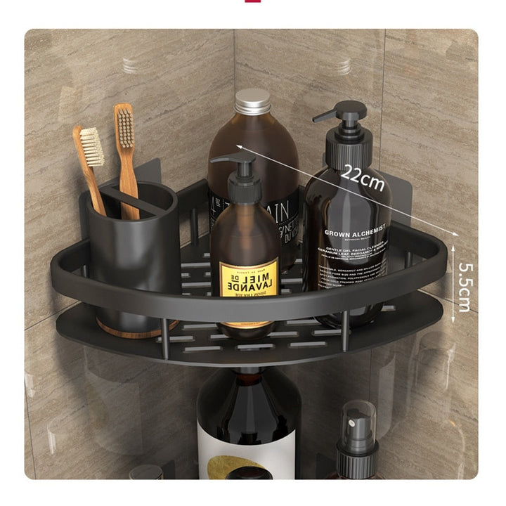 Stornfield | Metal Suction Cup Bathroom Shelves