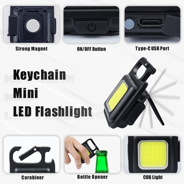Mini Magnetic Pocket Keychain Flashlight | Stornfield