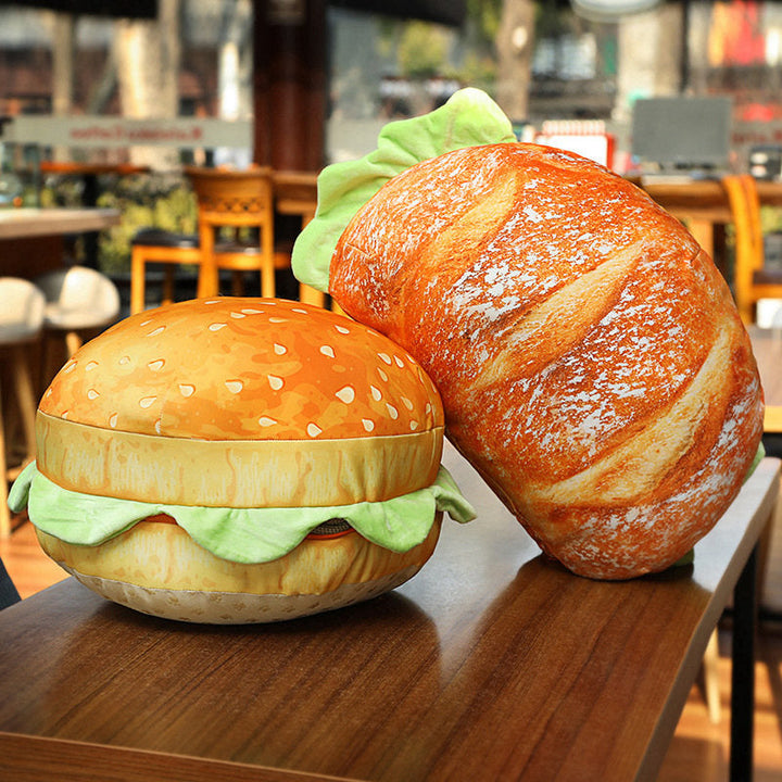 2in1 Comfy Hamburger Pillow Seat Cushion | Stonrfield