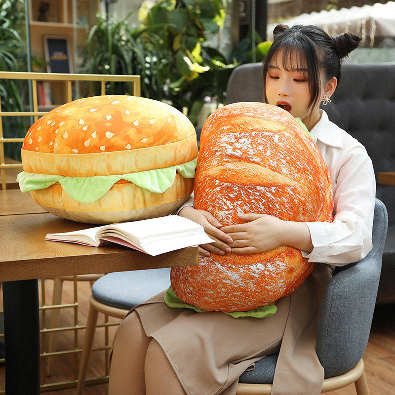 2in1 Comfy Hamburger Pillow Seat Cushion | Stonrfield