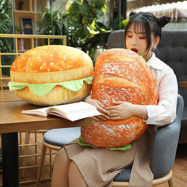 2in1 Comfy Hamburger Pillow Seat Cushion | Stonrfield