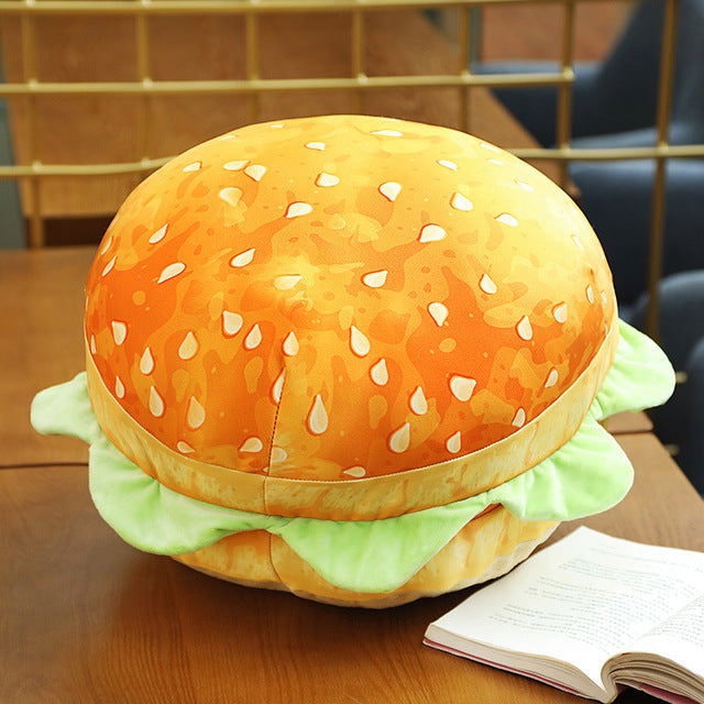 2in1 Comfy Hamburger Pillow Seat Cushion | Stonrfield