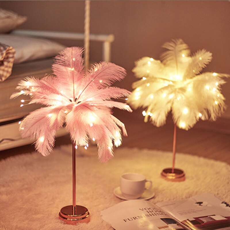 Stornfield | Creative Feather Palm Table Lamp