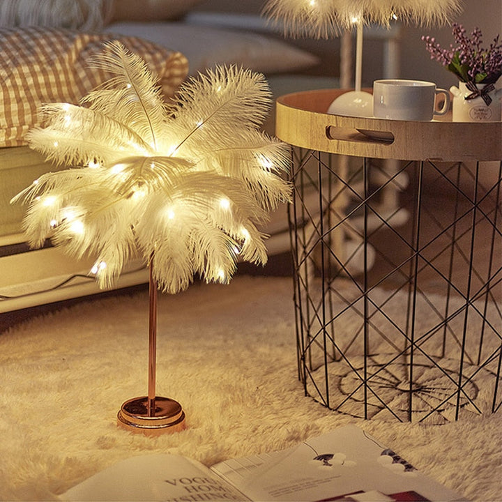 Stornfield | Creative Feather Palm Table Lamp