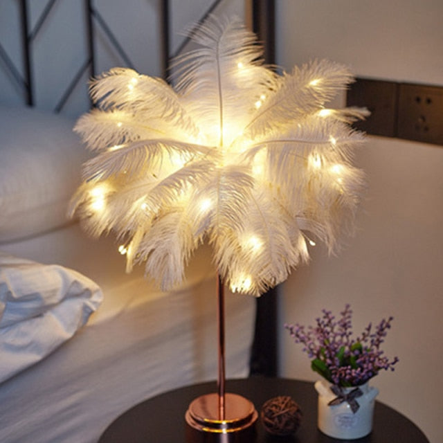 Stornfield | Creative Feather Palm Table Lamp
