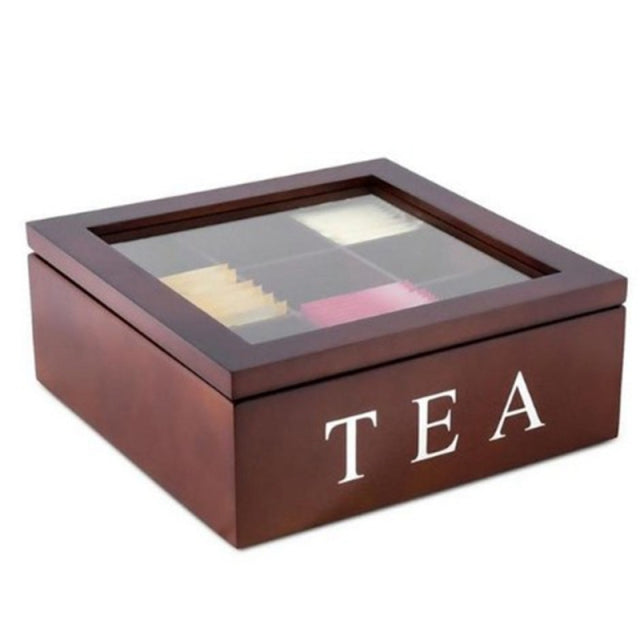 Stornfield | Wooden Tea Storage Box with Large Compartment