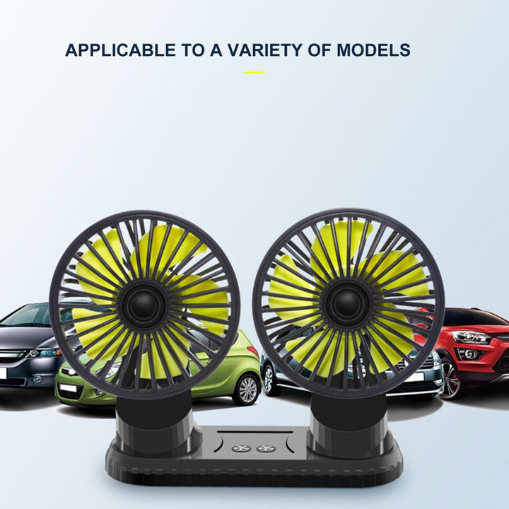Car Dashboard Double USB Cooling Fan | Stornfield